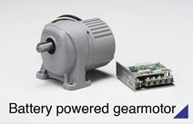 Battery powered gearmotor