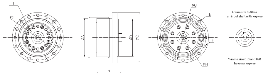 Dimensional diagram of high stiffness reducer