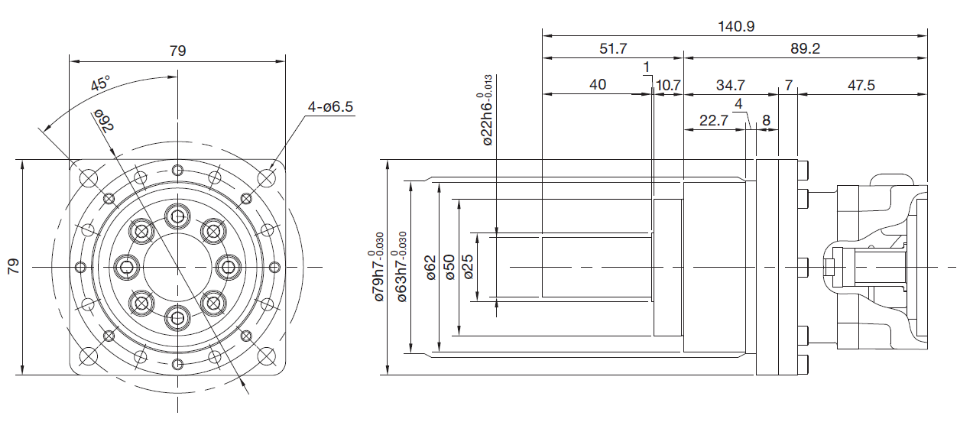 DGS030J Dimensional diagrams