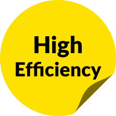 High efficiency